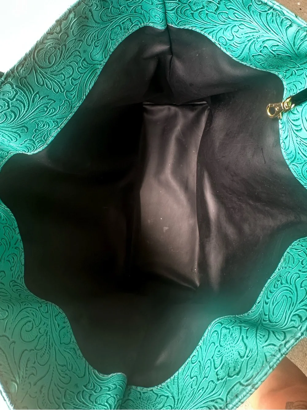Makeup Junior Teal Floral Tote Bag